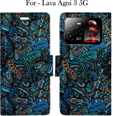Toklot Flip Cover for Lava Agni 3 5G(Blue, Pack of: 1)