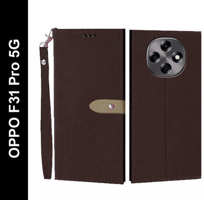 Wynhard Flip Cover for OPPO F31 Pro 5G(Brown, Grip Case, Pack of: 1)