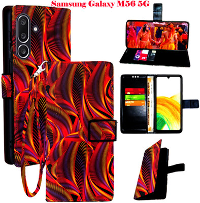 Toklot Flip Cover for Samsung Galaxy M56 5G(Red, Pack of: 1)