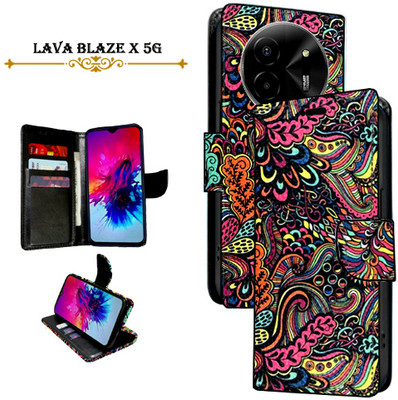 Mxkart Flip Cover for Lava Blaze X 5G(Multicolor, Pack of: 1)