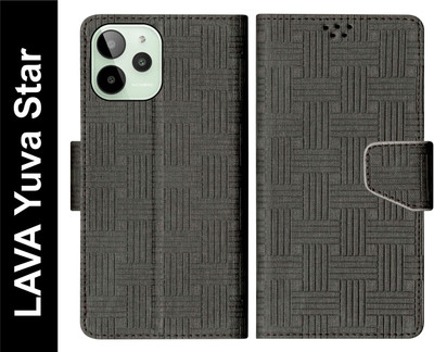 SBMS Flip Cover for LAVA Yuva Star Back Cover Case with Magnatic Closure(Black, Shock Proof, Pack of: 1)