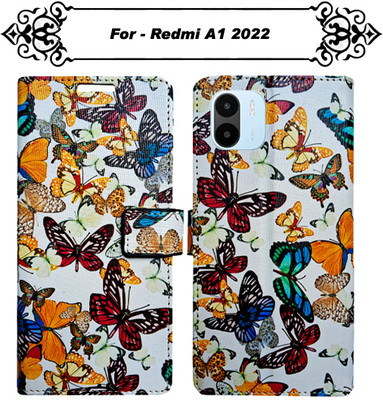 Asmart Flip Cover for Redmi A1 2022(White, Pack of: 1)