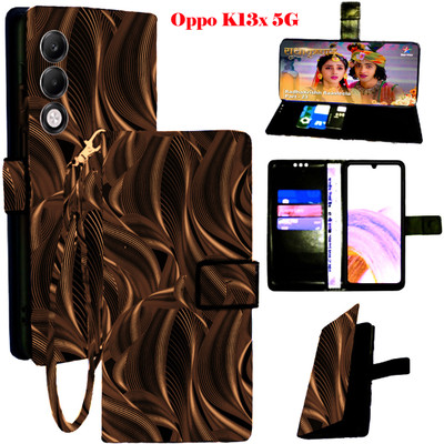 Mxkart Flip Cover for OPPO K13x 5G(Brown, Pack of: 1)