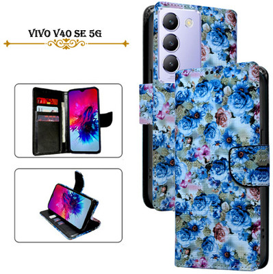 Cutemart Flip Cover for Vivo V40 SE 5G(Blue, Pack of: 1)