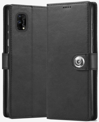 Worth Buy Flip Cover for Realme 7 Pro | Leather Case | (Flexible, Shock Proof Back Cover |(Black, Shock Proof, Pack of: 1)