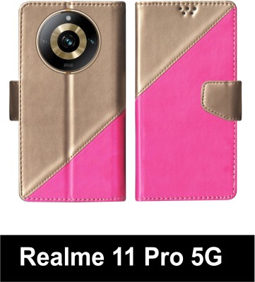 SBMS Flip Cover for Realme 11 Pro 5G, Realme 11 Pro Plus 5G Multicolor(Pink, Shock Proof, Pack of: 1)
