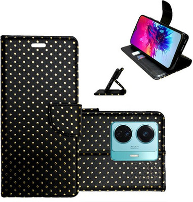 Realgo Flip Cover for Vivo T1 Pro 5G(Black, Pack of: 1)