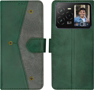 AD Enterprises Flip Cover for Lava Agni 3 5G(Green, Magnetic Case, Pack of: 1)