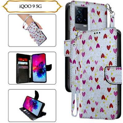 SALGO Flip Cover for iQOO 9 5G(White, Pack of: 1)