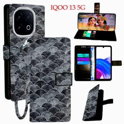Shanno Enterprises Flip Cover for IQOO 13 5G(Black, Pack of: 1)