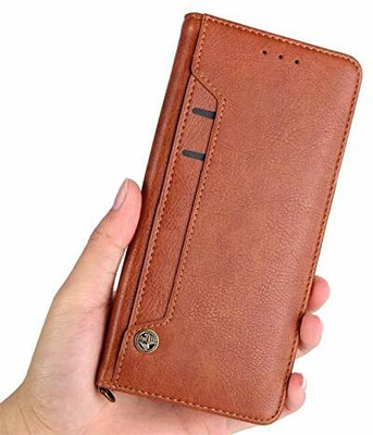 Clickcase Flip Cover for Oneplus 11R 5G(Brown, Cases with Holder)