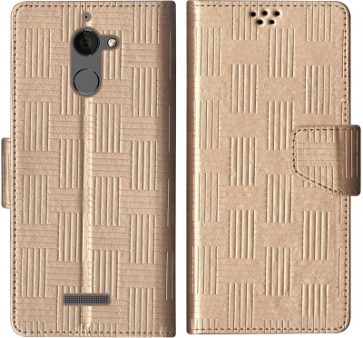 SScase Flip Cover for Coolpad Note 5 Lite(Gold, Shock Proof, Pack of: 1)