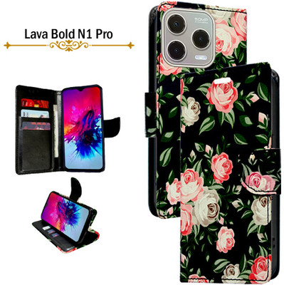 Asmart Flip Cover for Lava Bold N1 Pro(Black, Pack of: 1)