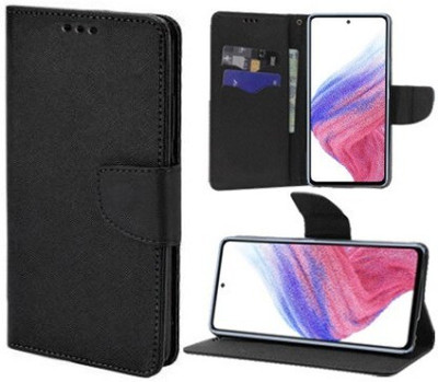 Aleppo Flip Cover for Samsung Galaxy A53, Samsung Galaxy A53 5G Designer Flip Cover(Black, Dual Protection, Pack of: 1)