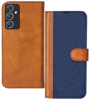 Flipkart SmartBuy Flip Cover for SAMSUNG Galaxy F34 5G(Blue, Brown, Dual Protection, Pack of: 1)