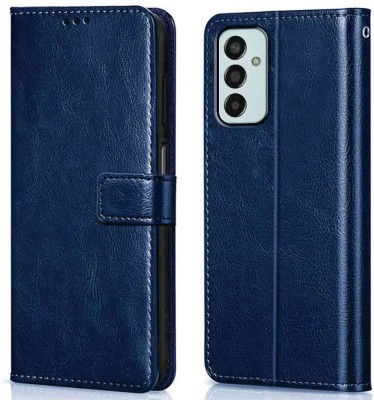 WOW Imagine Flip Cover for Samsung Galaxy F13 (Flexible | Leather Finish | Card Pockets Wallet & Stand |(Blue, Magnetic Case, Pack of: 1)