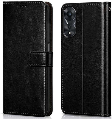 Rakaenterprise Flip Cover for OPPO A78 4G(Black, Shock Proof, Pack of: 1)