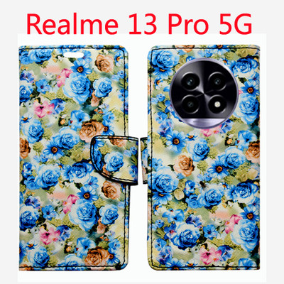 Toklot Flip Cover for Realme 13 Pro 5G(Blue, Pack of: 1)