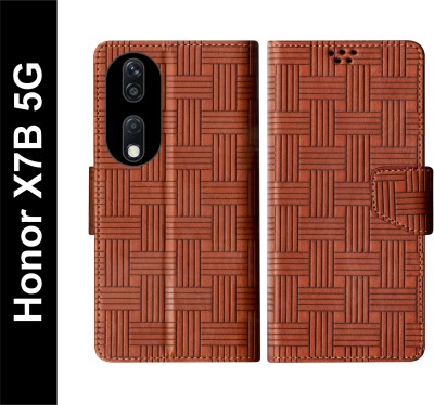 Telecase Flip Cover for Honor X7B 5G(Brown, Shock Proof, Pack of: 1)