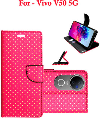 Toklot Flip Cover for Vivo V50 5G(Pink, Pack of: 1)