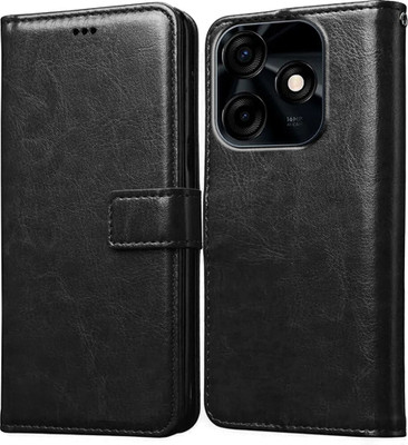 TINGTONG Flip Cover for Tecno Spark 10C, Tecno Spark 10, Tecno Spark 10 4G, Infinix Hot 30i(Black, Cases with Holder, Pack of: 1)