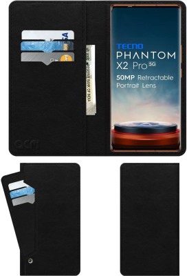 ACM Flip Cover for Tecno Phantom X2 Pro(Black, Cases with Holder, Pack of: 1)
