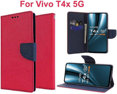 Carnage Flip Cover for vivo T4x 5G, Vivo Y31 Pro 5G(Pink, Cases with Holder, Pack of: 1)