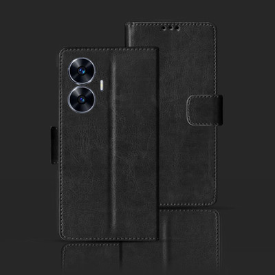 Kalua Mall Flip Cover for REALME NARZO N55(Black, Pack of: 1)