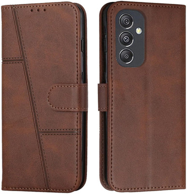 Mintzz Flip Cover for SAMSUNG GALAXY F23 5G, Premium Leather Material, Card Slots & Wallet(Brown, Dual Protection, Pack of: 1)
