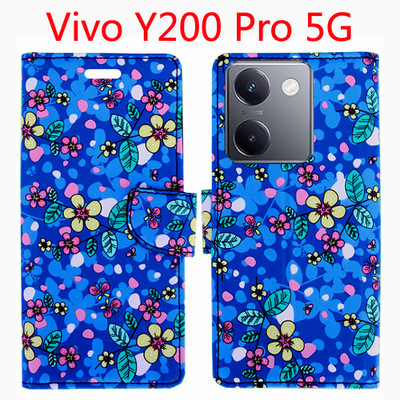 Toklot Flip Cover for Vivo Y200 Pro 5G(Blue, Pack of: 1)