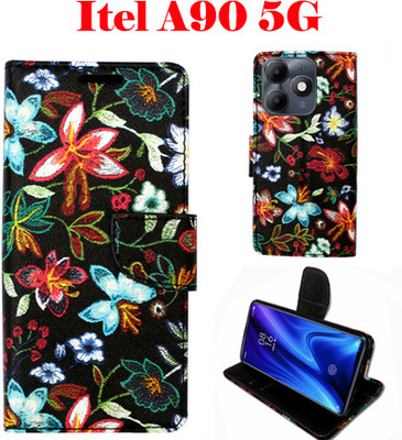 Toklot Flip Cover for Itel A90 5G(Black, Pack of: 1)