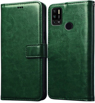Casotec Flip Cover for Tecno Spark 6 Air(Green, Pack of: 1)