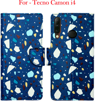 Toklot Flip Cover for Tecno Camon i4(Blue, Pack of: 1)