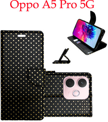 Toklot Flip Cover for Oppo A5 Pro 5G(Black, Pack of: 1)