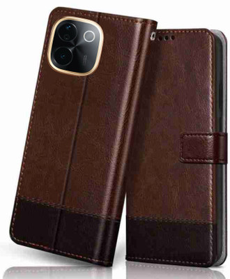 Winkel Flip Cover for Vivo T3 Pro 5g(Brown, Cases with Holder, Pack of: 1)