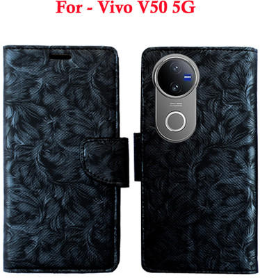 Toklot Flip Cover for Vivo V50 5G(Black, Pack of: 1)