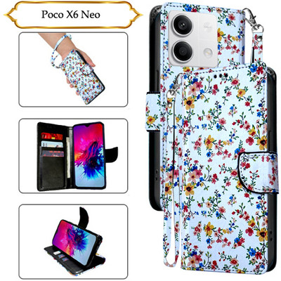 PARGO Flip Cover for Poco X6 Neo 5G(White, Pack of: 1)