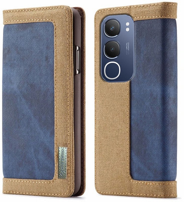 Perkie Flip Cover for vivo Y29 5G(Blue, Dual Protection)