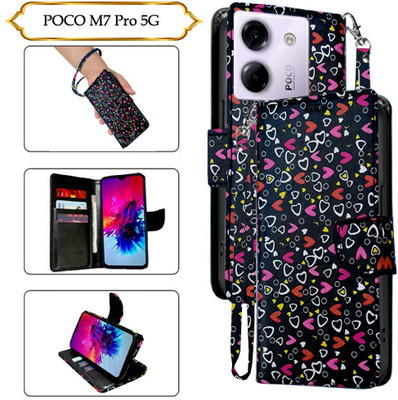 SALGO Flip Cover for POCO M7 Pro 5G(Black, Pack of: 1)