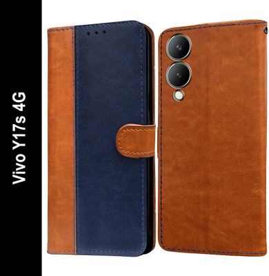 Casotec Flip Cover for Vivo Y17s 4G, Vivo Y28 5G(Blue, Pack of: 1)