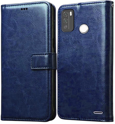 Coverage Flip Cover for Micromax in 1B(Blue, Camera Bump Protector, Pack of: 1)