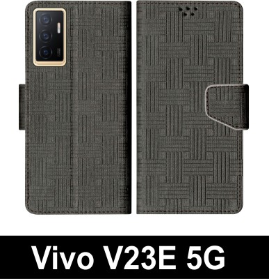 SBMS Flip Cover for Vivo V23E 5G(Black, Shock Proof, Pack of: 1)
