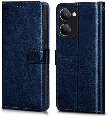 WOW Imagine Flip Cover for iQOO Z9 Lite 5G | Vivo T3 Lite 5G | Vivo Y18 | Y18e | Y03 Card Pockets Wallet & Stand(Blue, Magnetic Case, Pack of: 1)