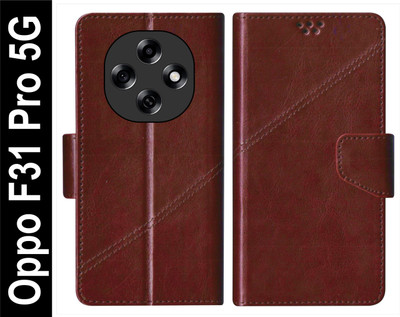 SBMS Flip Cover for Oppo F31 Pro 5G Back Cover Case with Magnatic Closure(Brown, Shock Proof, Pack of: 1)