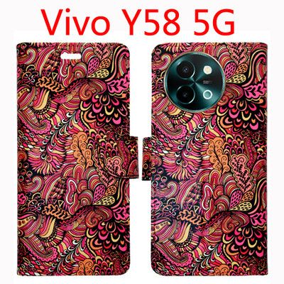 Toklot Flip Cover for Vivo Y58 5G(Red, Pack of: 1)