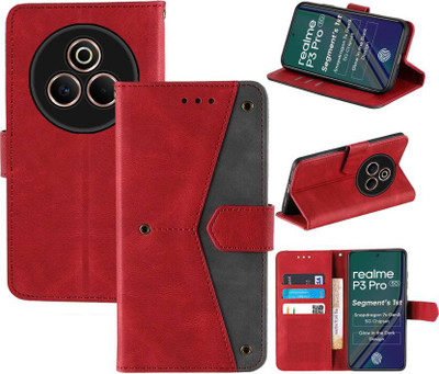 Aaghosh Flip Cover for Realme P3 Pro 5G(Red, Shock Proof, Pack of: 1)