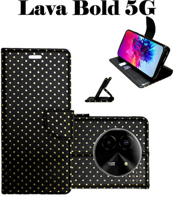 Toklot Flip Cover for Lava Bold 5G(Black, Pack of: 1)