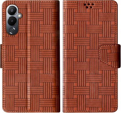 SScase Flip Cover for Tecno Pova 4(Brown, Shock Proof, Pack of: 1)