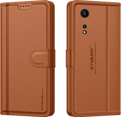 KIVANO LUXE Flip Cover for Oppo A58 4G(Brown, Magnetic Case, Pack of: 1)