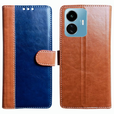 Realgo Flip Cover for iQOO Z6 Lite 5G(Brown, Pack of: 1)